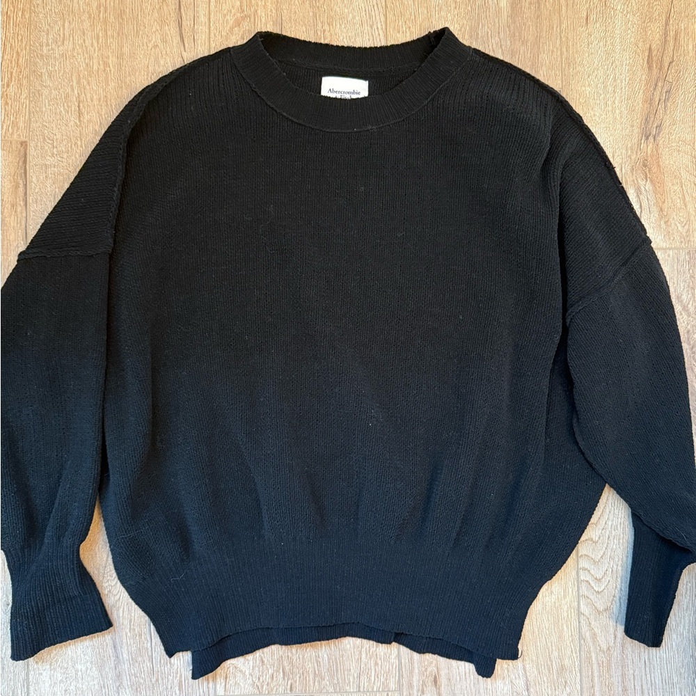 Abercrombie & Fitch Black Crew Sweater